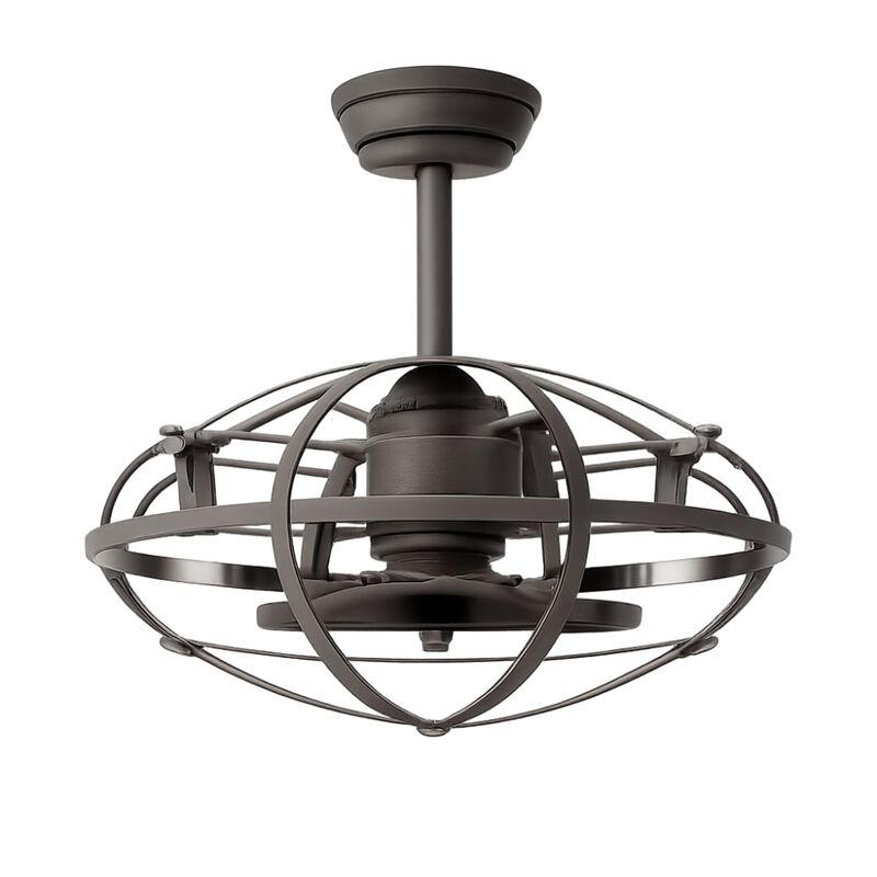 ELEMENT ACE 20.63 Inch Caged Ceiling Fan with Lights, Reversible Silent Fan for Farmhouse, Bedroom, Living Room, Bulbs Not Included image number 0
