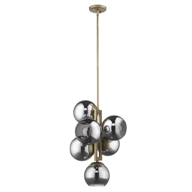 Hivvago Lunette 6-Light Aged Brass Pendant