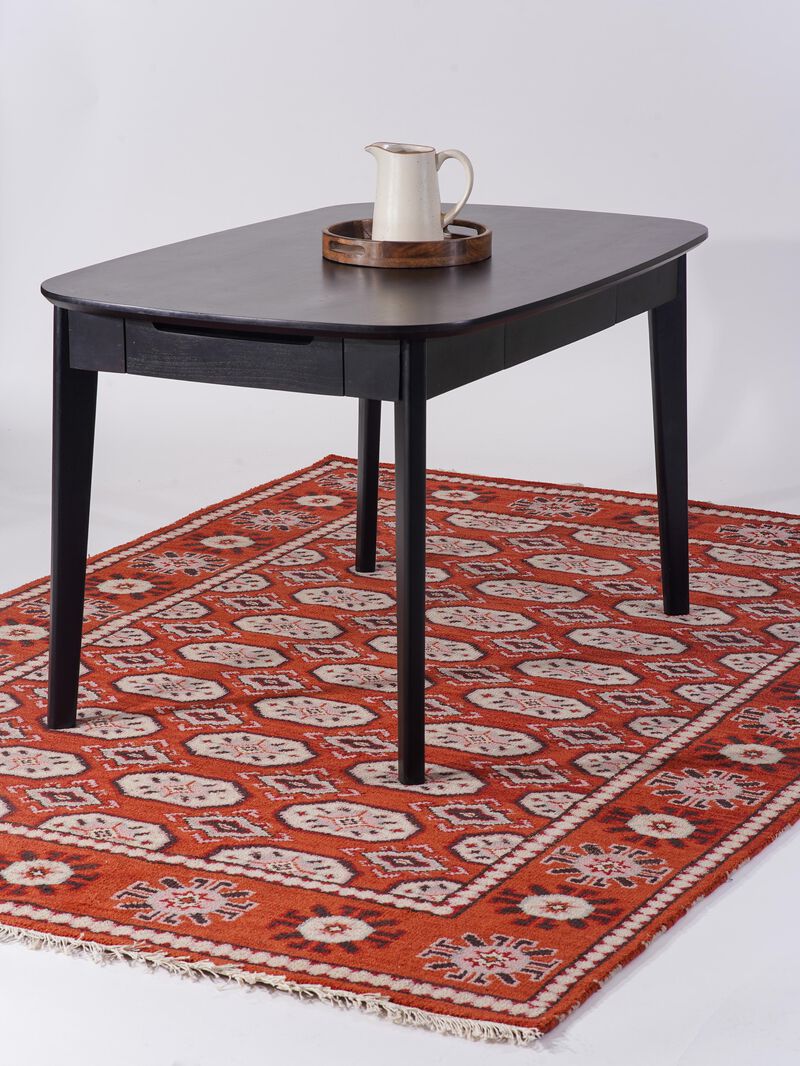 RUGSOTIC CARPETS HAND KNOTTED WOOL & SILK ECO-FRIENDLY ORIENTAL AREA RUGS  - Rectangle Shape, Classic Oriental Traditional , Low Pile Handmade Area Rugs (AF0119) image number 1