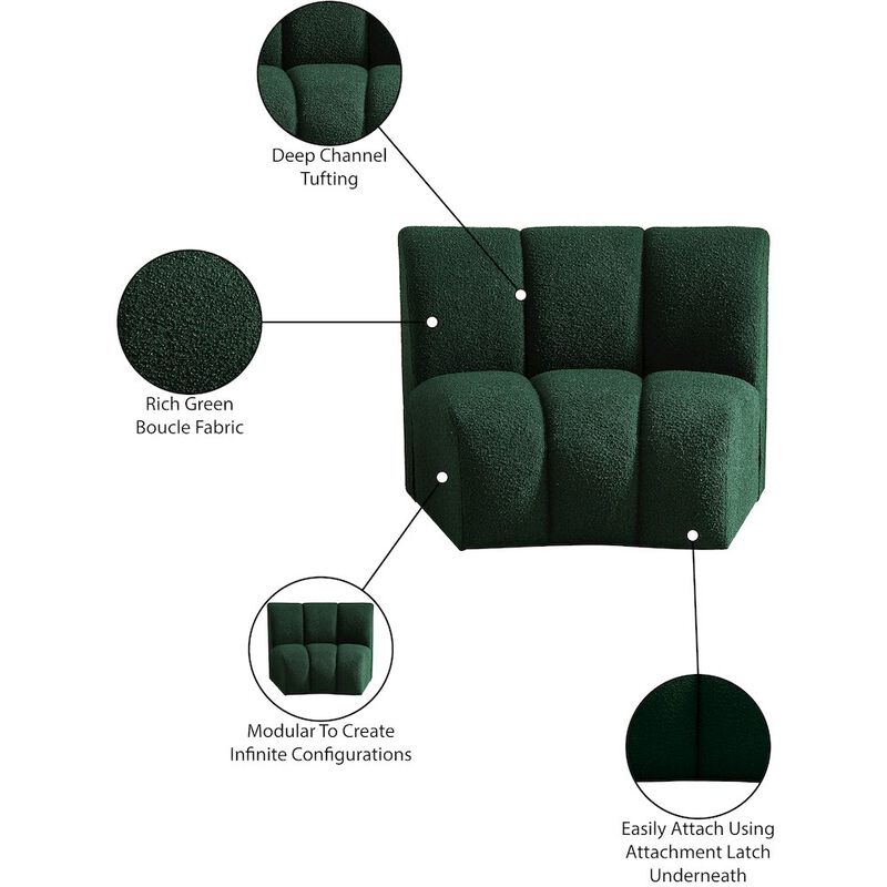 Meridian Furniture Infinity Black Boucle Fabric Modular Chair