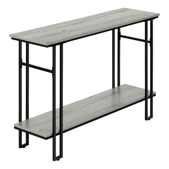 Monarch Specialties I 3576 Accent Table, Console, Entryway, Narrow, Sofa, Living Room, Bedroom, Metal, Laminate, Grey, Black, Contemporary, Modern