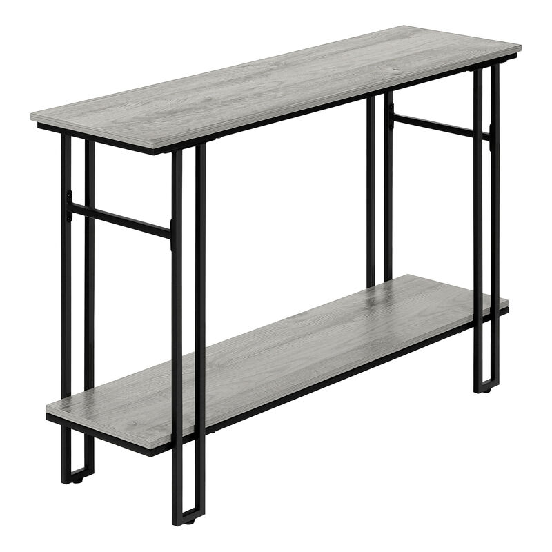 Monarch Specialties I 3576 Accent Table, Console, Entryway, Narrow, Sofa, Living Room, Bedroom, Metal, Laminate, Grey, Black, Contemporary, Modern