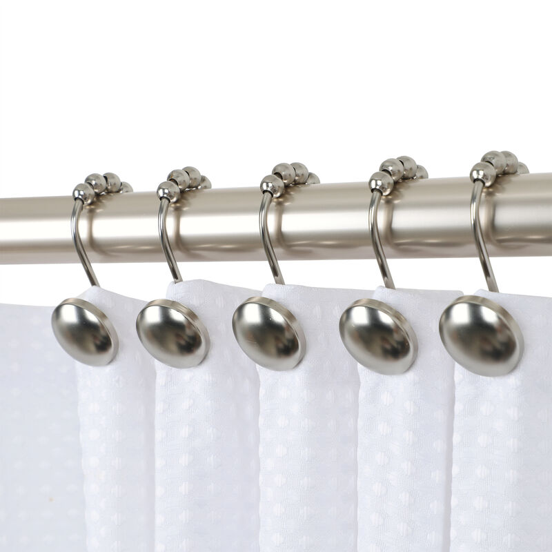 Utopia Alley Rust-Resistant Metal Shower Curtain Hooks, Smooth Glide S-Hooks with Ball End - Set of 12 image number 1