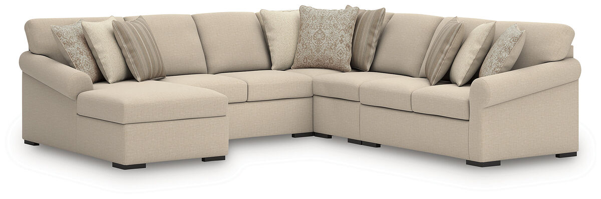 LadyMae 5-Piece Sectional with Chaise