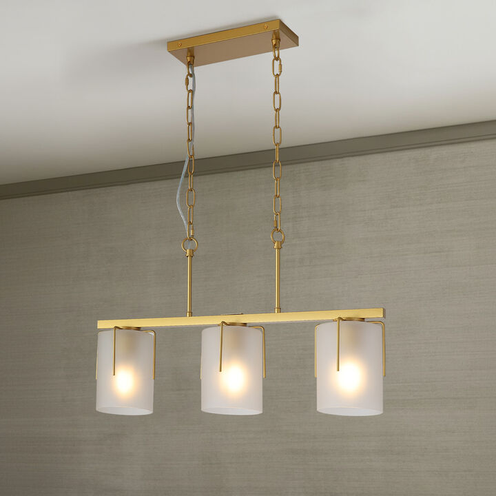 ELEMENT ACE Industrial Pendant Light with Clear Glass Shade Glare-Free Ceiling Light Fixture for Kitchen Island Dining Room Entryway Home Decor