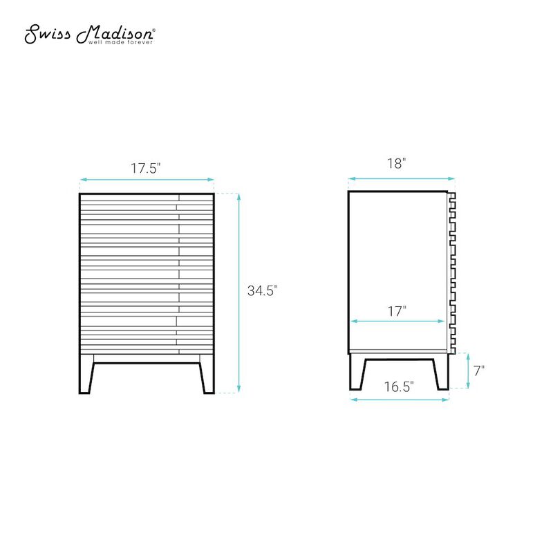Cascade 18" Freestanding Bathroom Vanity Cabinet without Top in White Oak image number 6