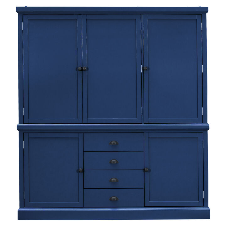 Merax Freestanding Kitchen Pantry Cabinet with Drawers & Adjustable Shelves