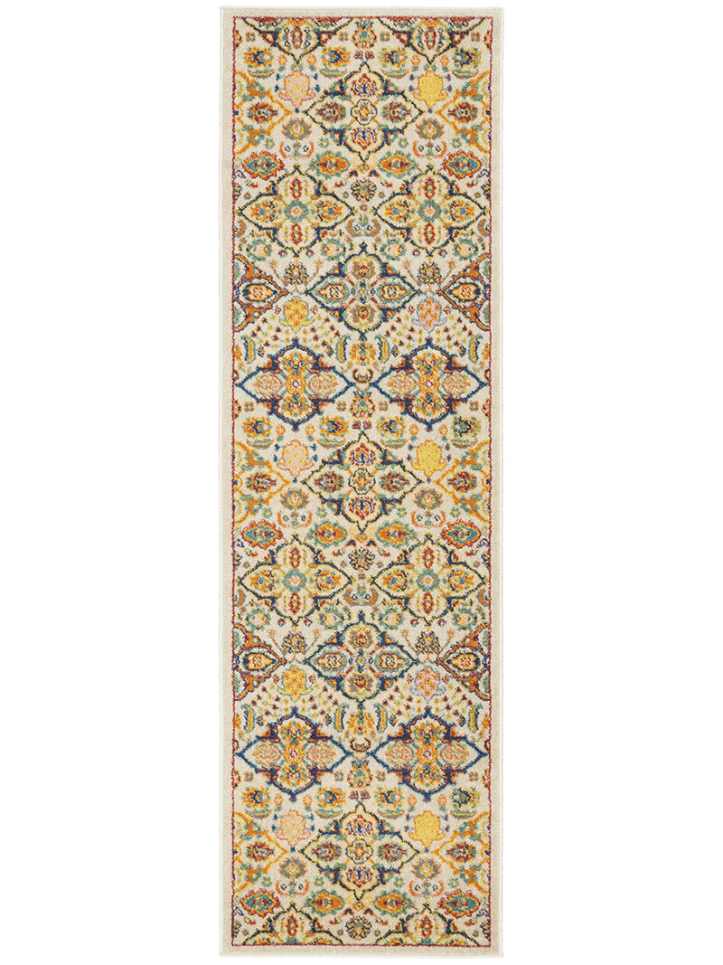 Allur ALR03 Ivory/Multicolor 2'3" x 10' Rug