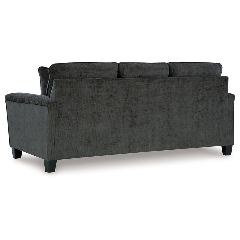 Erin Sofa, 2 Accent Throw Pillows, 89 Inch Plush Dark Gray Polyester