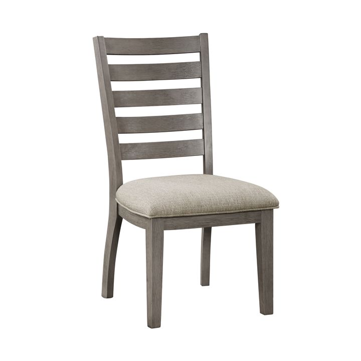 Streamdale Traditional Gray Finish Side Chairs Set - 2 Piece