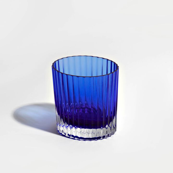 Wine Glasses NASTRI GLASS Blue Set of 6, H 3.35"