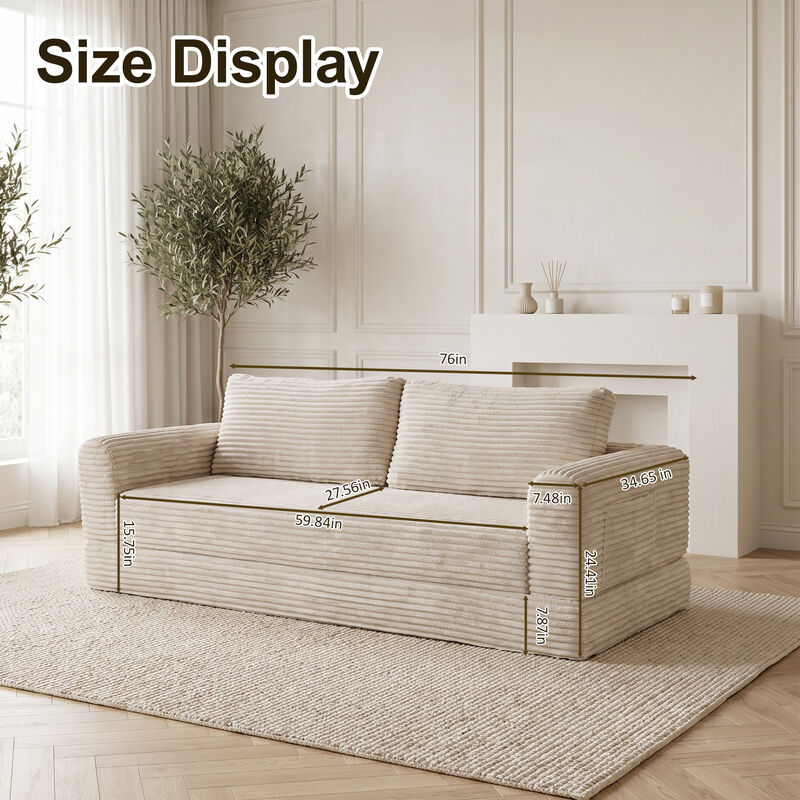 Wujord Convertible Sleeper Sofa Bed image number 9