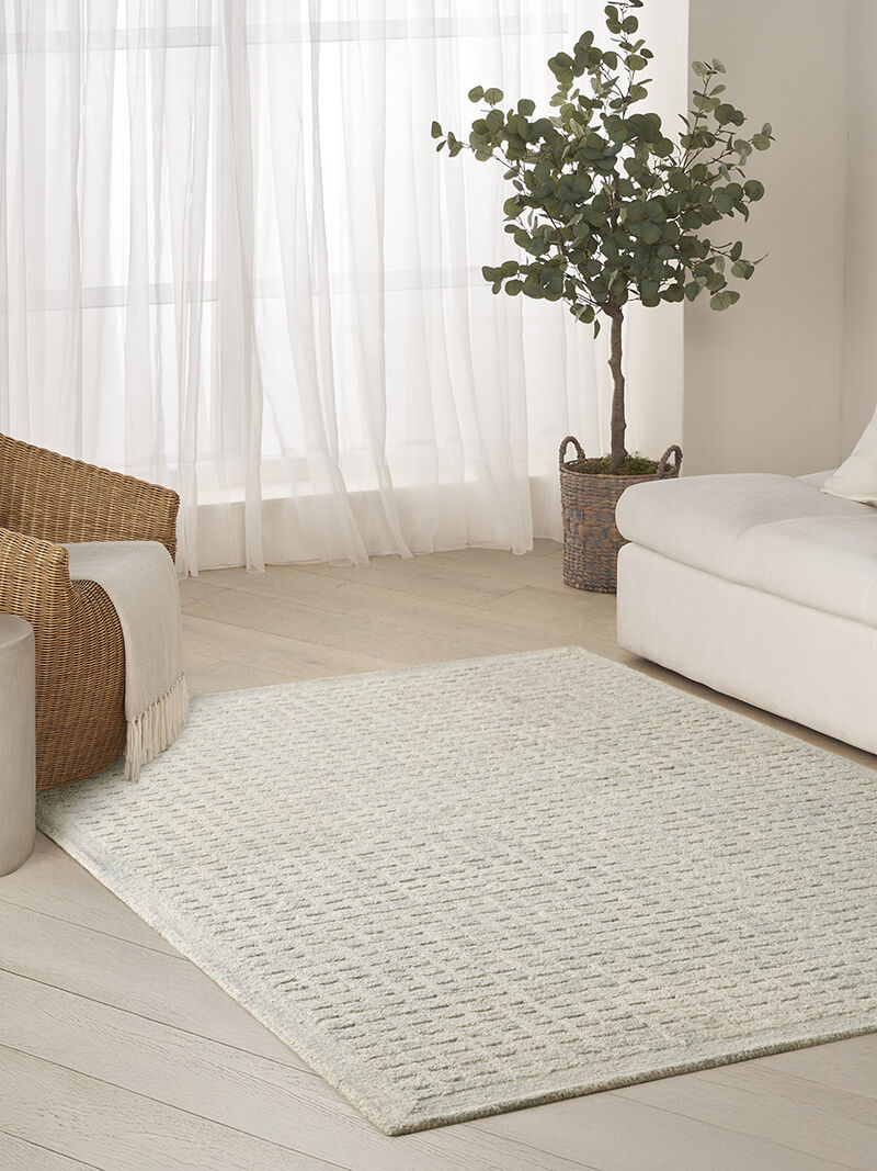 Pure Grids PGR01 Light Blue 7'9" x 9'9" Rug