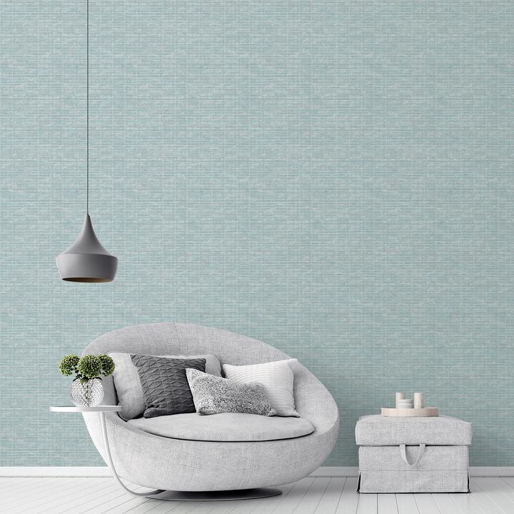 Texstyle Woven Weave Texture Green Wallpaper G56634