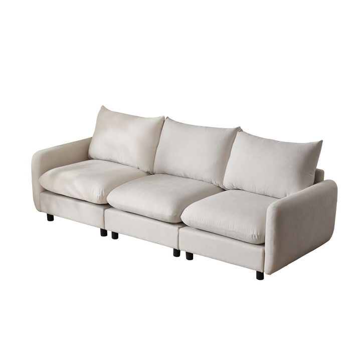 Christopher Knight Home Zane 99.5" Modern 3 Seater Upholstered Sectional Sofa