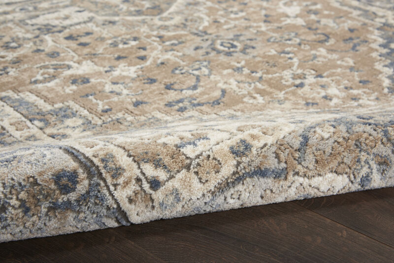Quarry QUA05 Beige/Gray 2'2" x 20' Rug image number 5