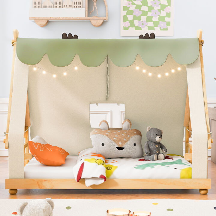 Weltfi Kids Tent House Bed Frame
