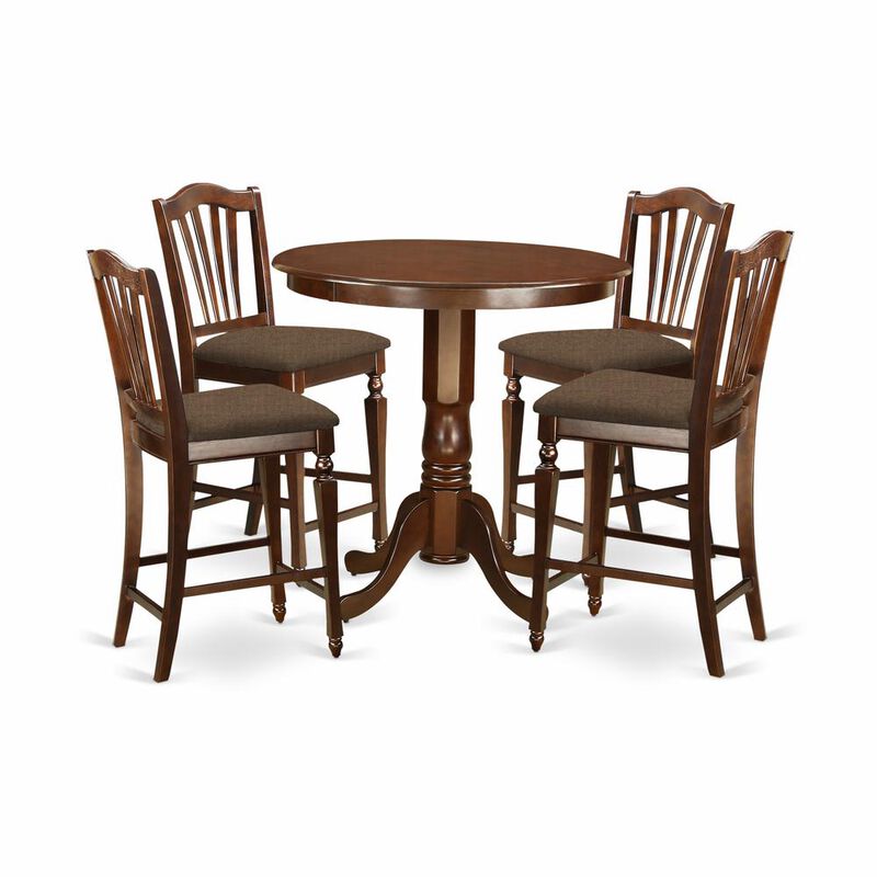 5 Pc counter height Dining room set - high Table and 4 Kitchen Chairs.