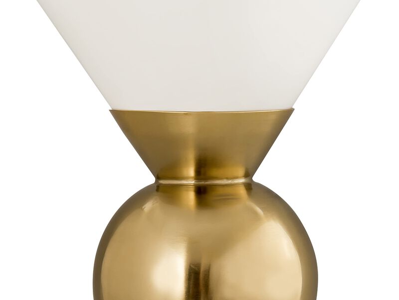 Tov Furniture Balhi Tapered Hourglass Metal Side Table (White) image number 4