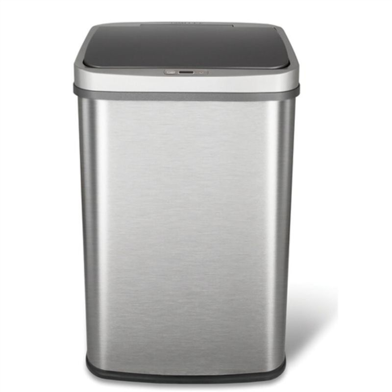 Hivvago 13 Gallon Stainless Steel Kitchen Trash Can with Motion Sensor Lid