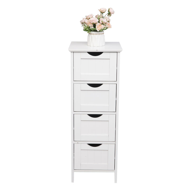 4-Drawer Storage Cabinet Space-Saving Organizer for Bathroom