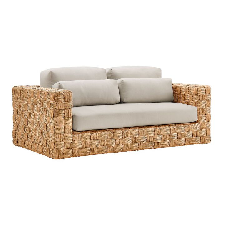 Modway Thames Outdoor Patio Wicker Patio Rattan Loveseat