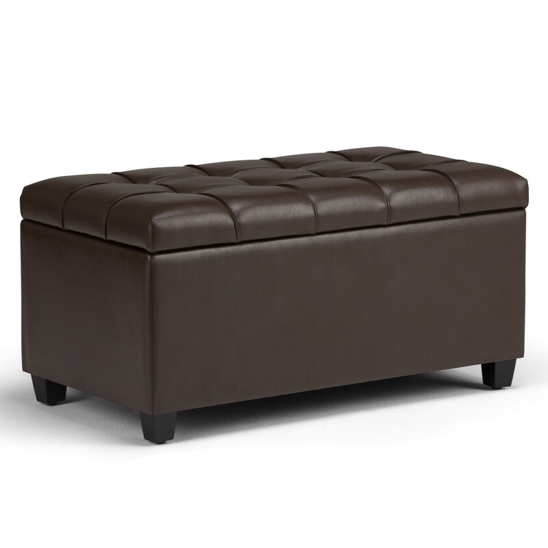 Simpli Home Sienna Storage Ottoman Bench image number 0