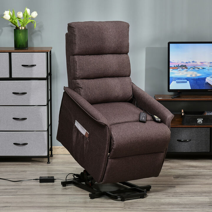 Electric Power Chair with Adjustable Recline and Durable Frame for Home or Mobility Use