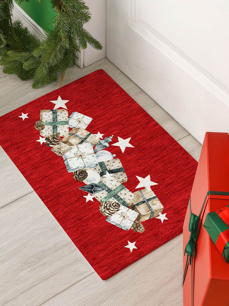 Merry & Bright MY27 Red 20" x 30" Rug image number 1