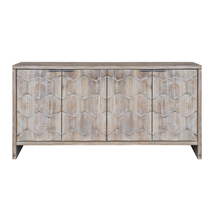 Susgus Farmhouse Accent Cabinet