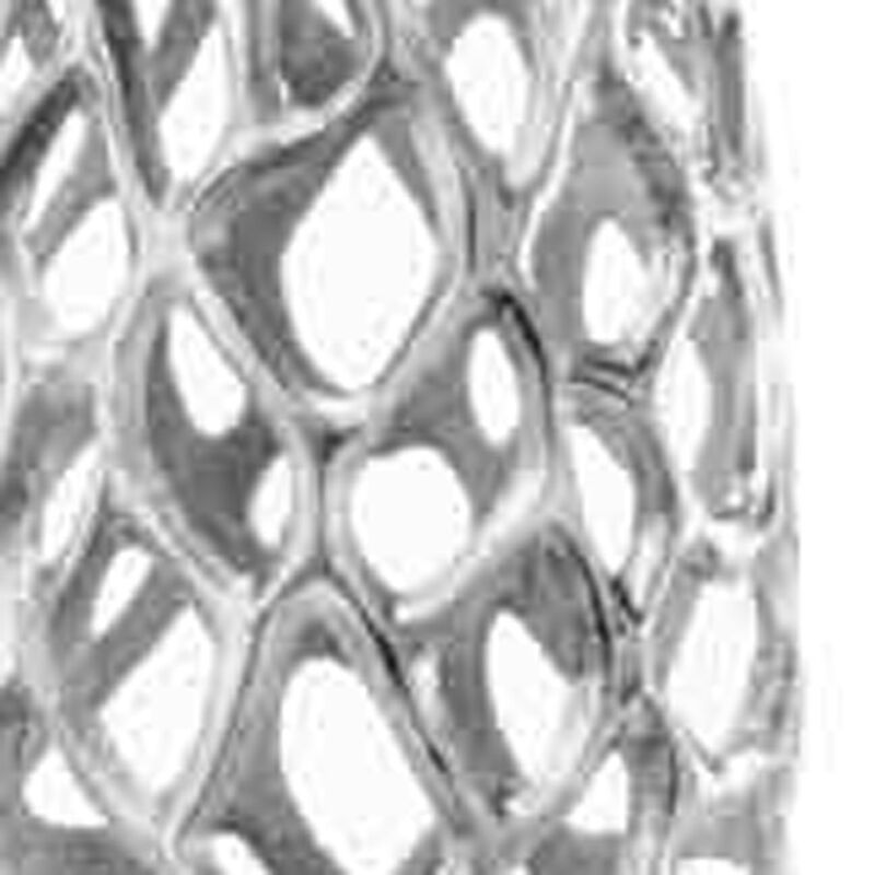 Hivvago 47 Inch Aluminum Silver Twigs Cylinder Floor Vase