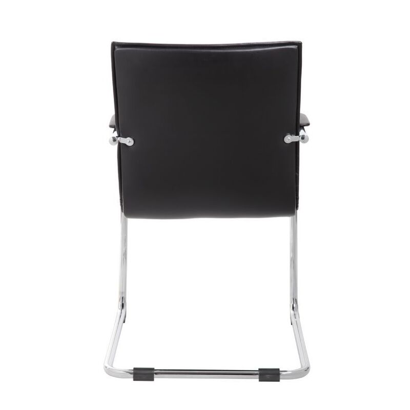Neni Office Chair Set of 2, Foam Fill Vinyl, Chrome Cantilever image number 5