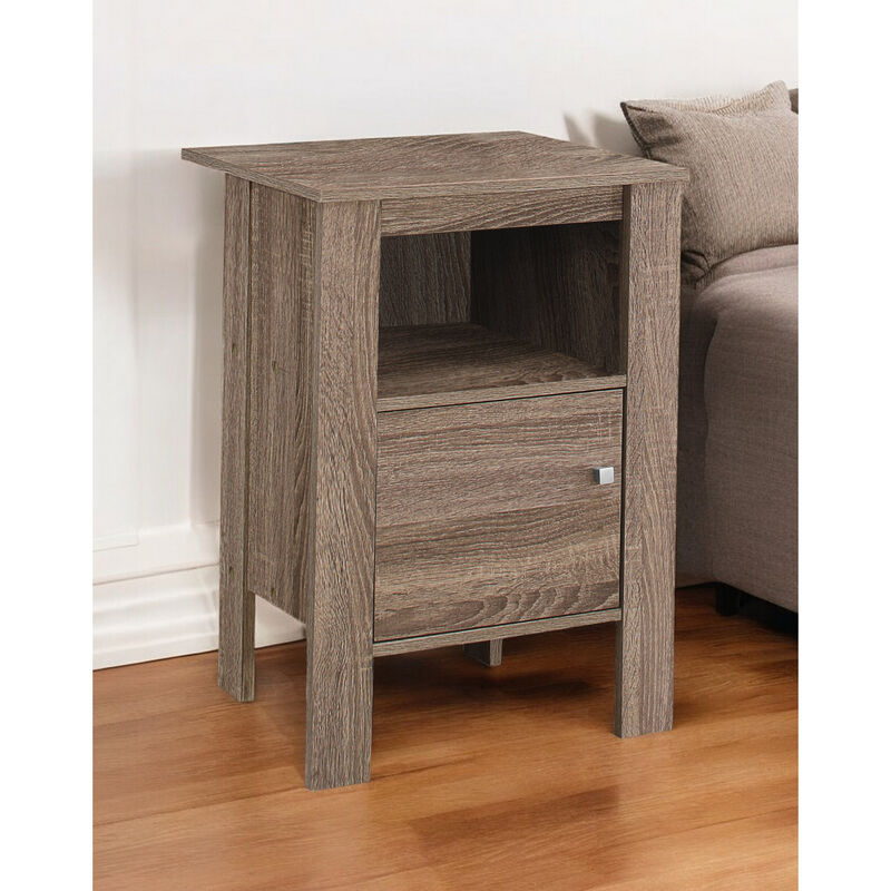 Hardwood End Table with Bottom Shelf &ndash; Sturdy Living Room Furniture