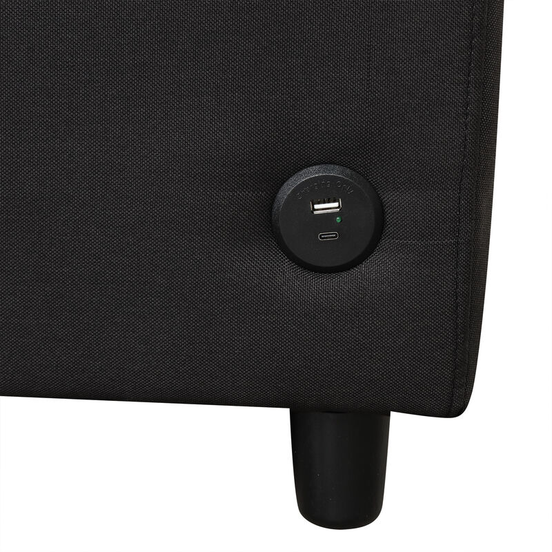 57.9" Orisfur Pull Out Sofa Bed  Loveseat Sleeper with Twin Size Memory Mattress with Two USB Ports for Living Room Spaces image number 7