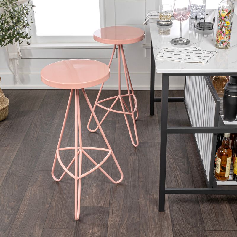 Trinity Modern Industiral Iron Tripod Backless Bar Stool