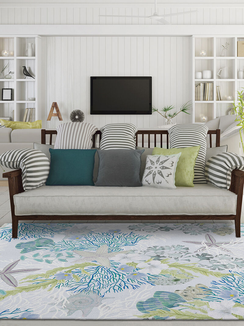 Seabreeze SZ1 Silver 10' x 14' Rug