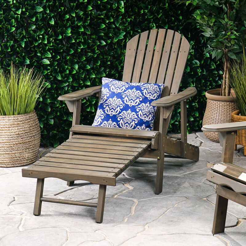 Merax Acacia Wood Folding Adirondack Chair image number 3