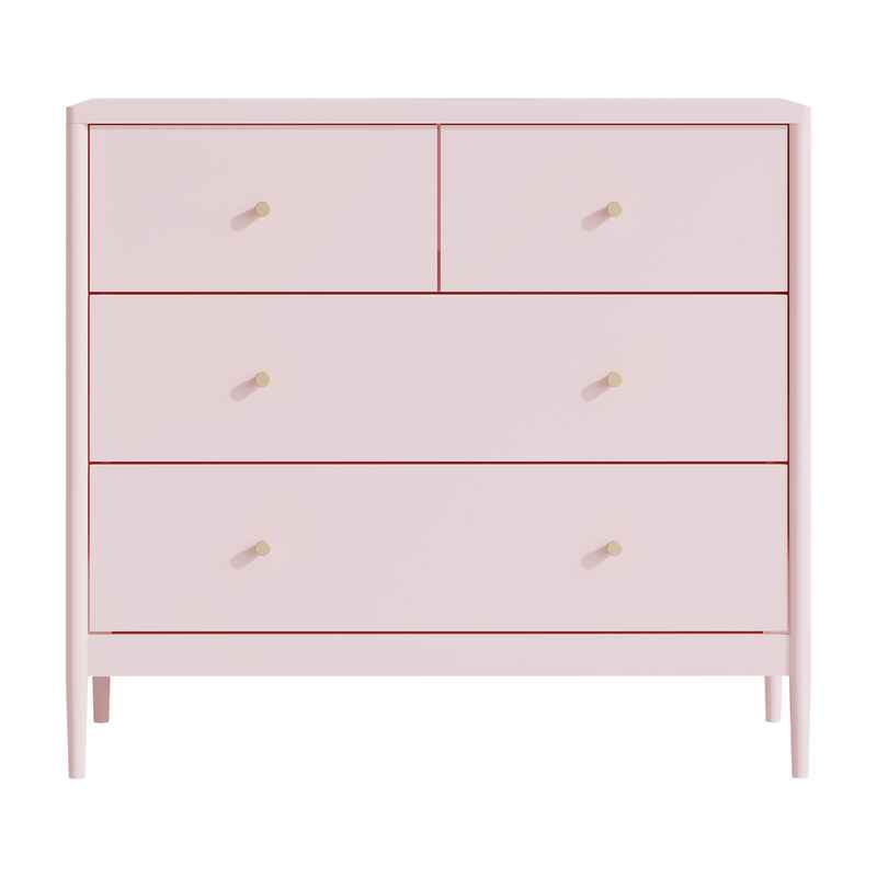 Blumon Pink 4-Drawer Kids Dresser image number 0