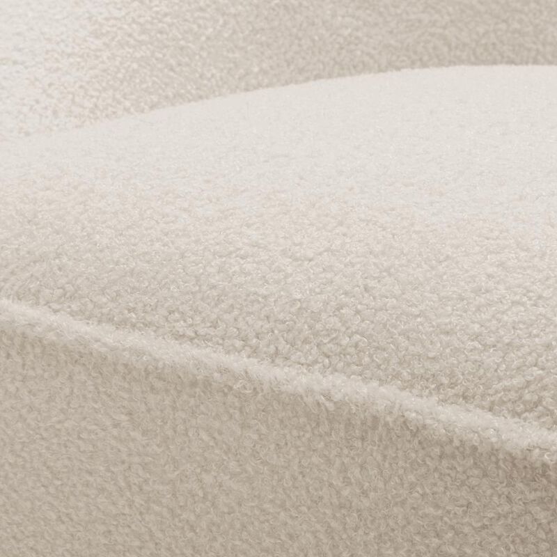 Comfort Pointe Andria Boucle Swivel Chair - Milky White