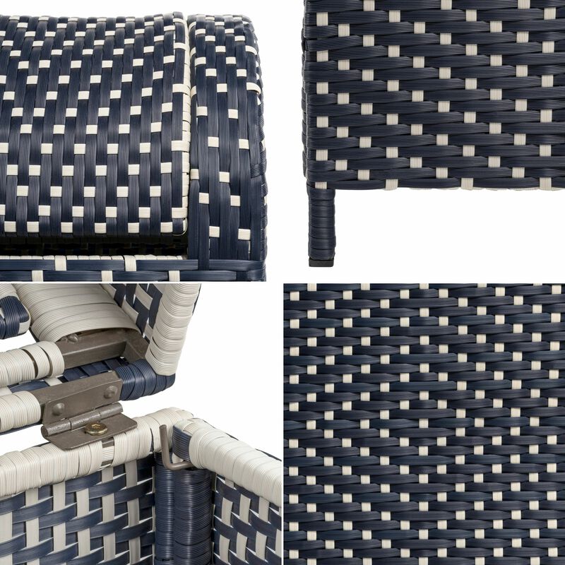 Ellison All-Weather Wicker/Metal Swing Top Hideaway Outdoor Trash Can