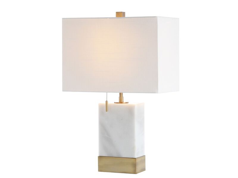 Trevor Marble/Iron Gold Modern Console LED Table Lamp