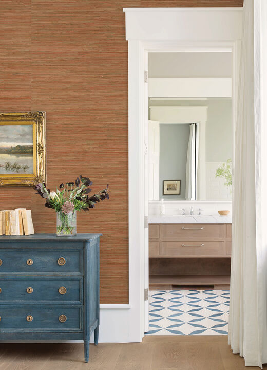 Shuang Coral Handmade Grasscloth Wallpaper (Set of 2)