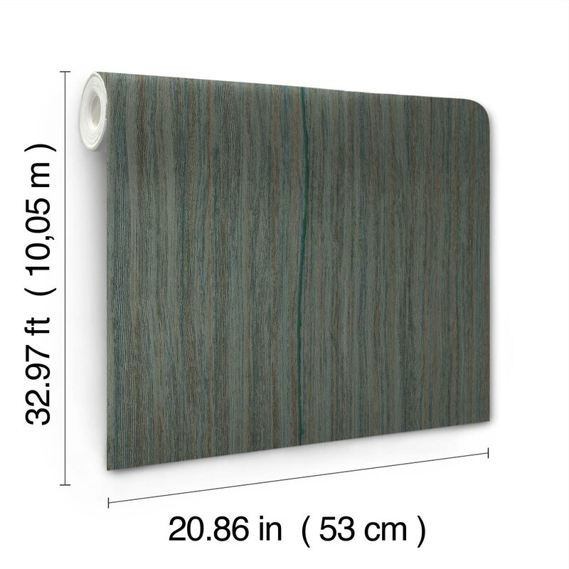 Wistman Stripe Teal Wallpaper (Set of 2) image number 3