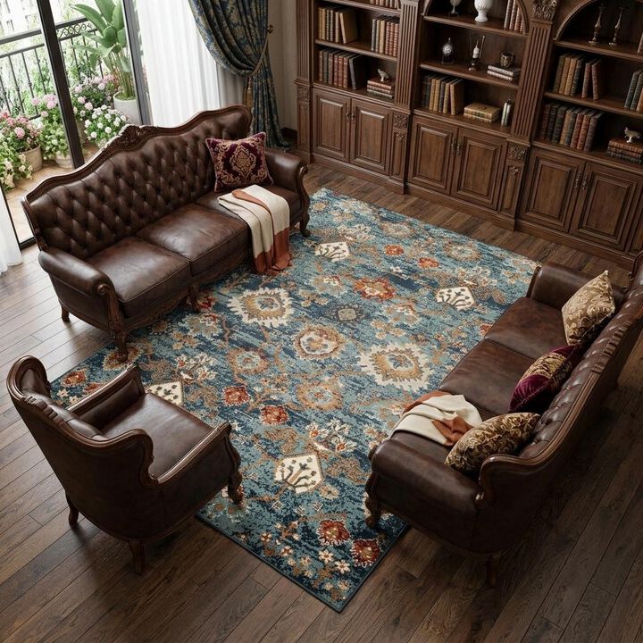 HomeRoots Oriental Power Loom Area Rug