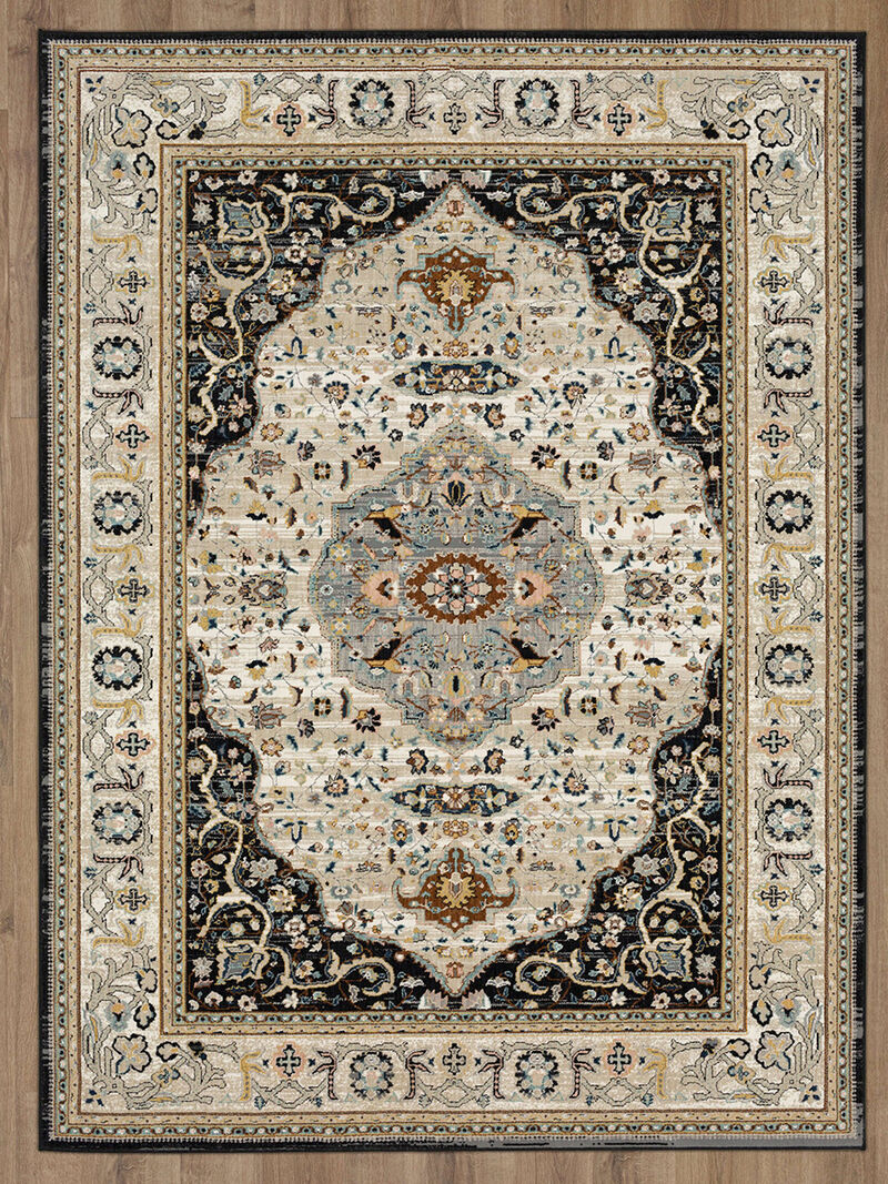 Zephyr Chronos Black 8'x10' Rug