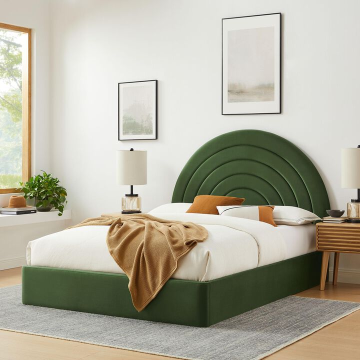 Modway Solana Arched Performance Velvet King Platform Bed