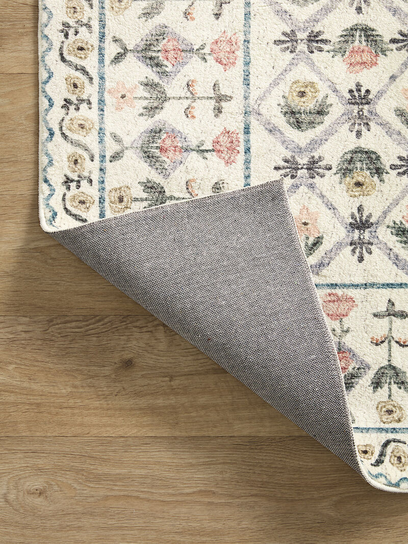 Eden Lattice Ivory 2'6" x 11'6" Runner Rug