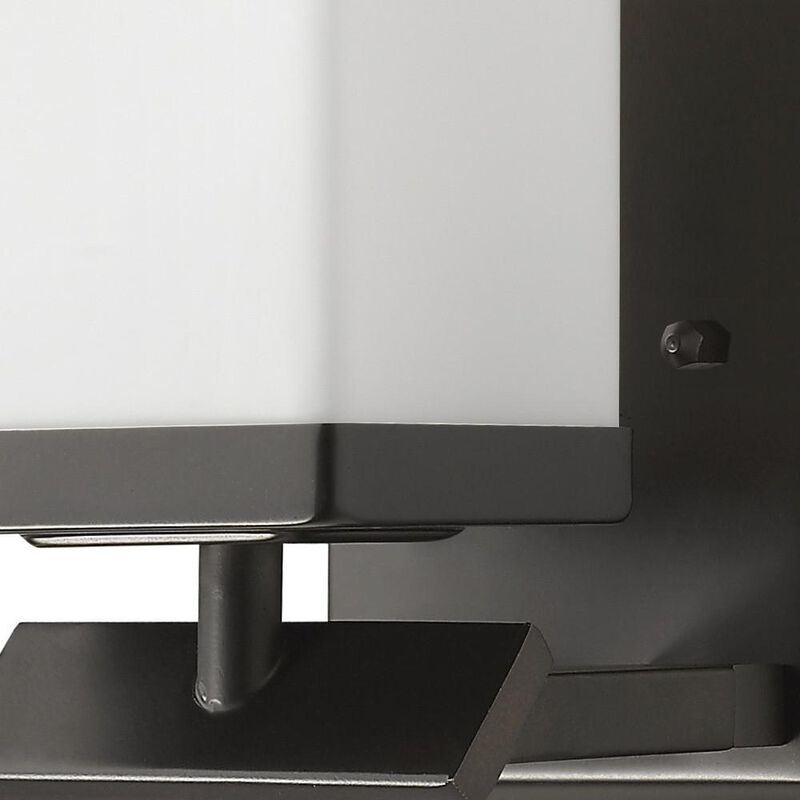 Hivvago One Light Bronze Frosted Glass Wall Sconce