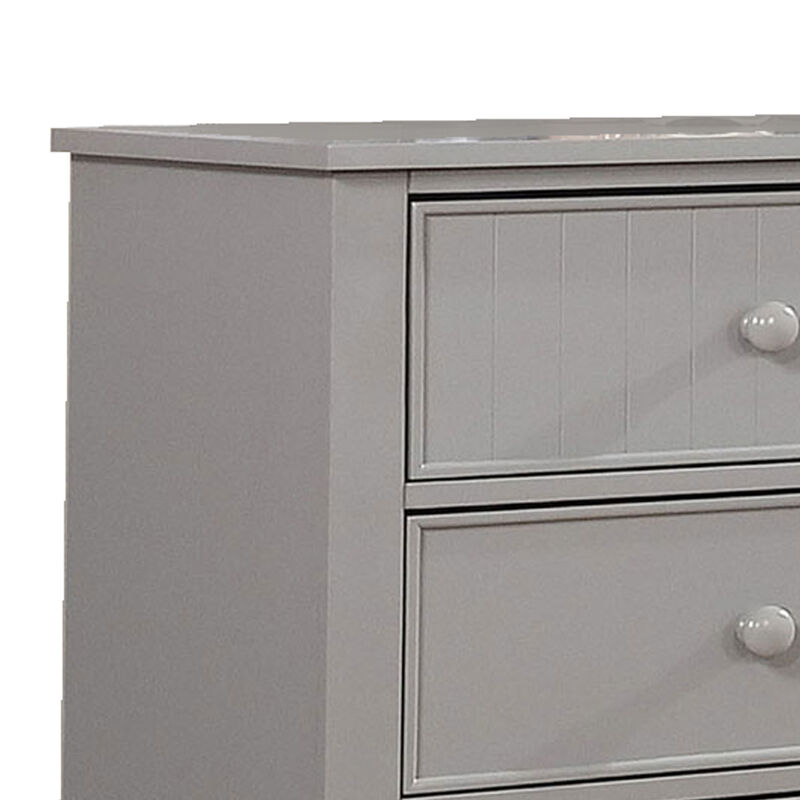 Transitional Styled Wooden Dresser with Storage Drawers, Gray image number 3