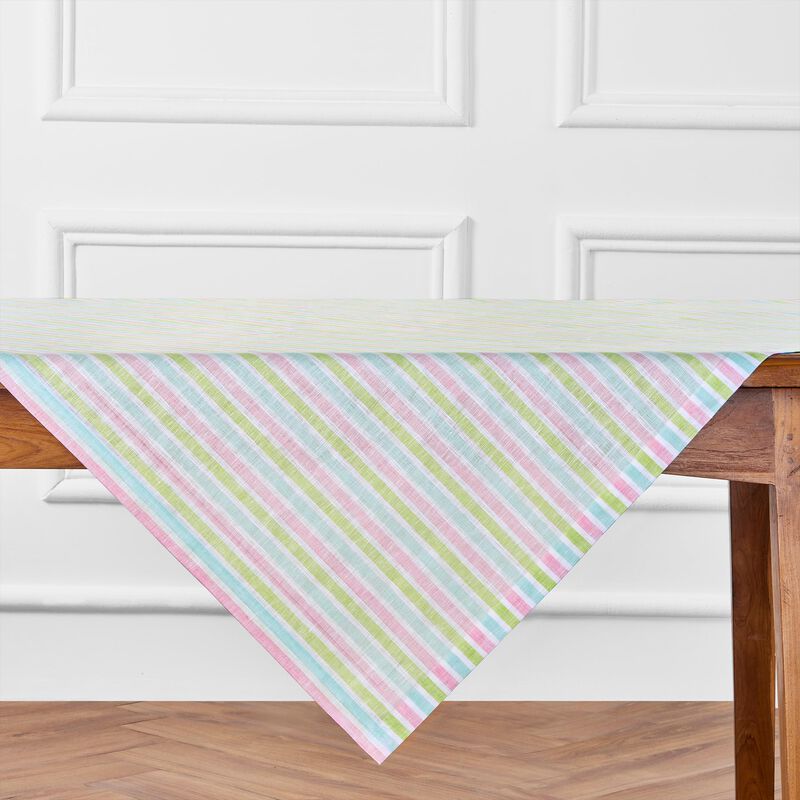 Solino Home 100% Pure Linen Table Throw - Palm Beach Stripe